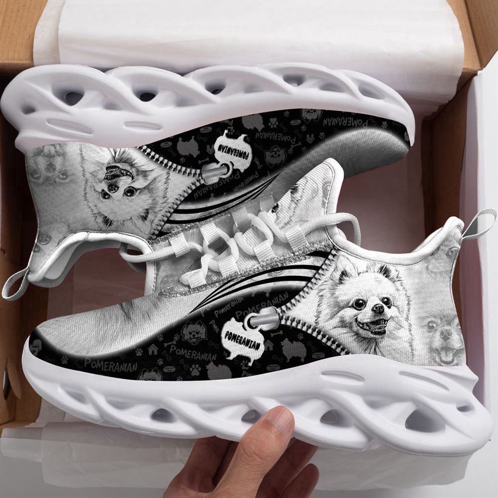 Pomeranian Sketch Max Soul Shoes Kid, Max Soul Sneakers, Max Soul Shoes