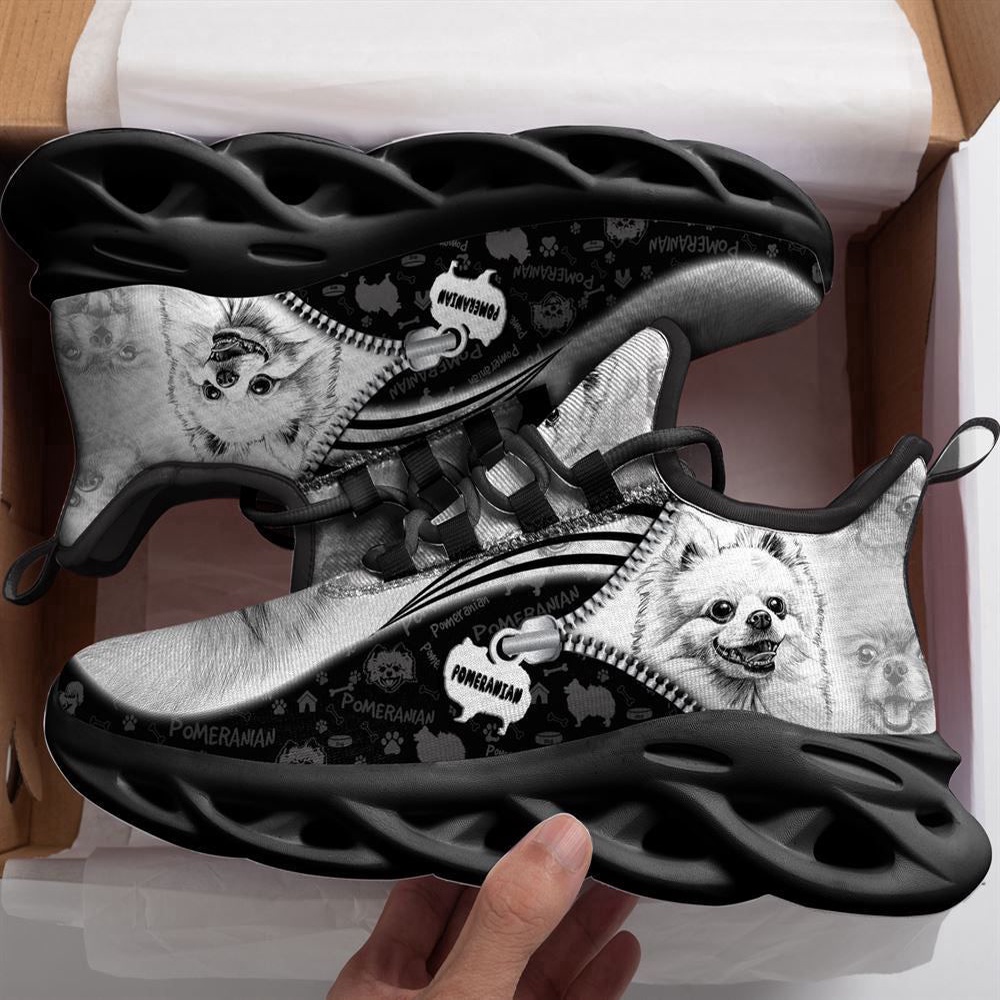 Pomeranian Sketch Max Soul Shoes Kid, Max Soul Sneakers, Max Soul Shoes