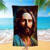 Portrait Of Jesus Christ Beach Towel Pictures Prints, Christian Beach Towel, Beach Towel