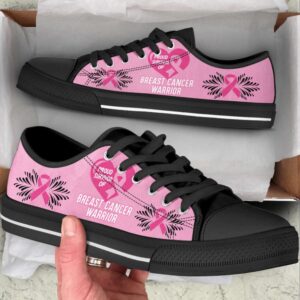 Proud Survivor of Breast Cancer Warrior Low Top Canvas Shoes Low Top Designer Shoes Low Top Sneakers 2 gfeeyw.jpg