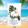 Pumpkin Thanksgiving Give Thanks Beach Towel, Christian Beach Towel, Beach Towel