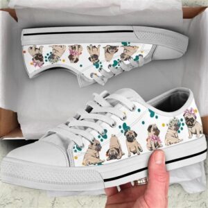 Pug Dog Adorable Canvas Low Top Shoes,&hellip;