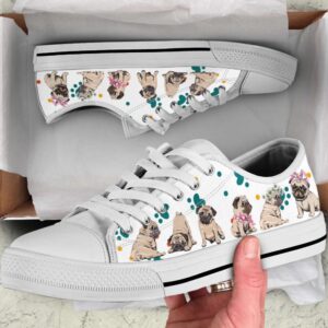 Pug Dog Adorable Low Top Shoes Canvas&hellip;