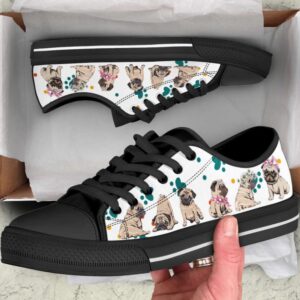 Pug Dog Adorable Low Top Shoes Canvas&hellip;