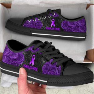 Purplestride Shoes Rose Flower Low Top Shoes&hellip;