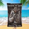 Put On The Full Armor Of God Warrior Of Christ Beach Towel, Christian Beach Towel, Beach Towel