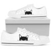 Quirky Lazy Cat Sneakers Purr-fect Shoes for Cat Lovers, Low Top Sneakers, Low Top Designer Shoes