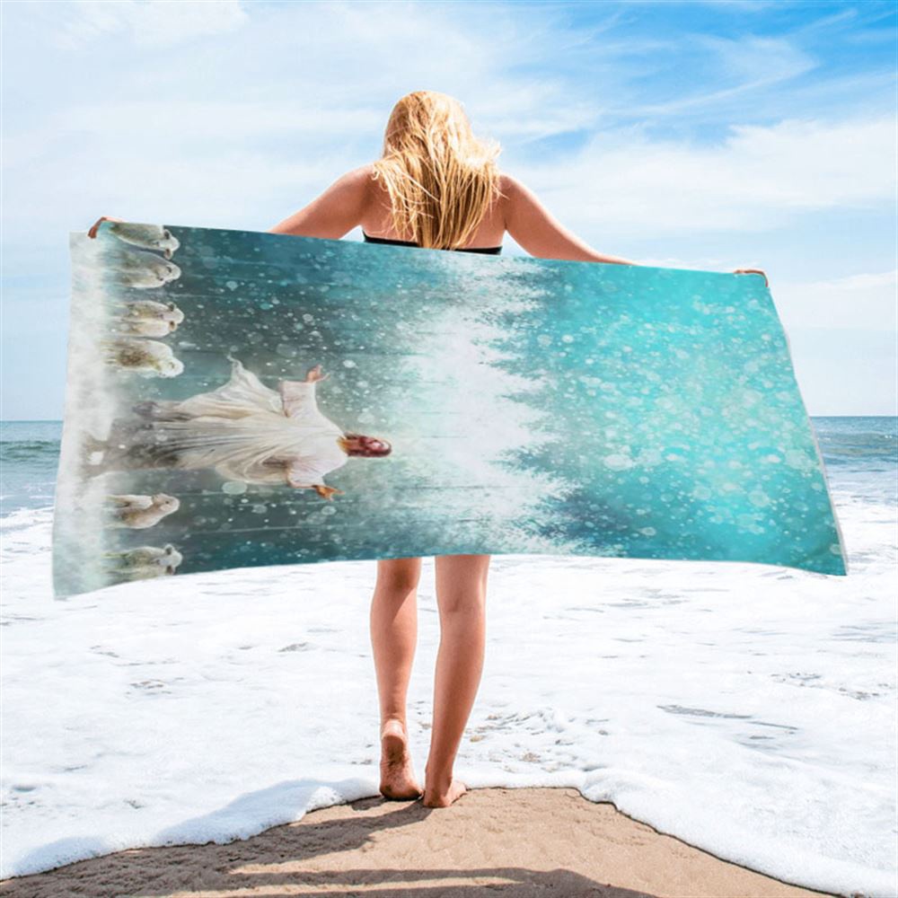 Radiance Jesus And Sheep Beach Towel, Christian Beach Towel, Beach Towel Radiance Jesus And Sheep Beach Towel, Christian Beach Towel, Beach Towel