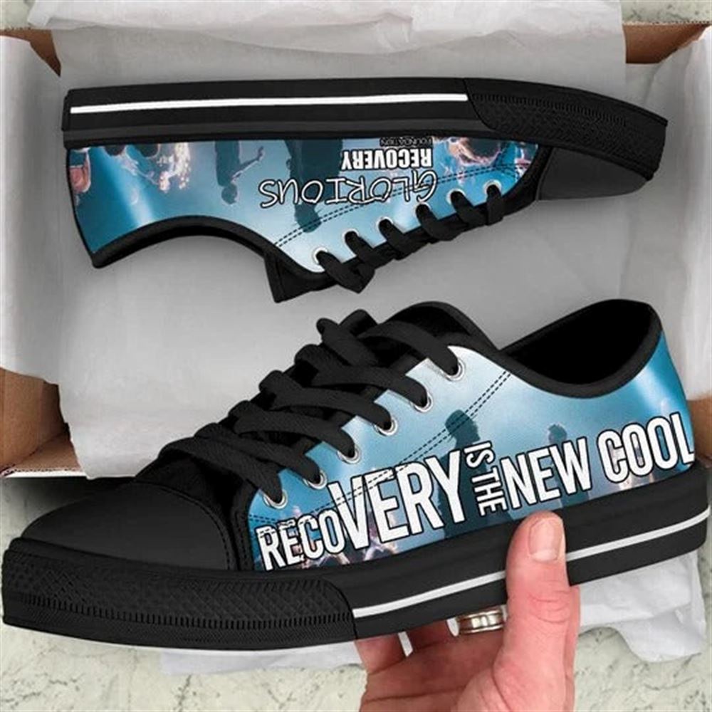 Recovery Is The New Cool Canvas Low Top Shoes, Low Top Designer Shoes, Low Top Sneakers
