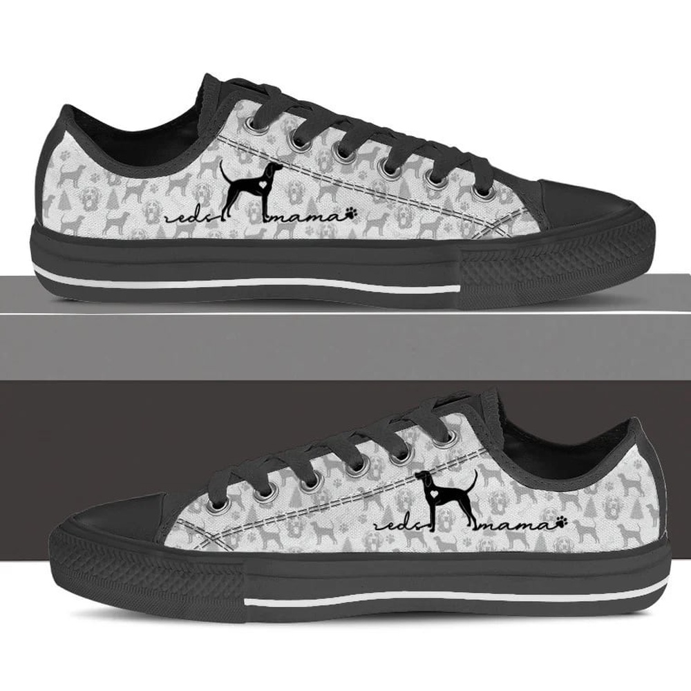 Redbone Coonhound Low Top Shoes, Dog Memorial Gift, Designer Low Top Shoes, Low Top Sneakers