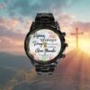 Rise Up And Pray Butterfly Sunflower Watch, Christian Watch, Religious Watches, Jesus Watch