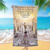 Romans 614 His Grace Is More Powerful Than Our Sin Beach Towel, Christian Beach Towel, Beach Towel