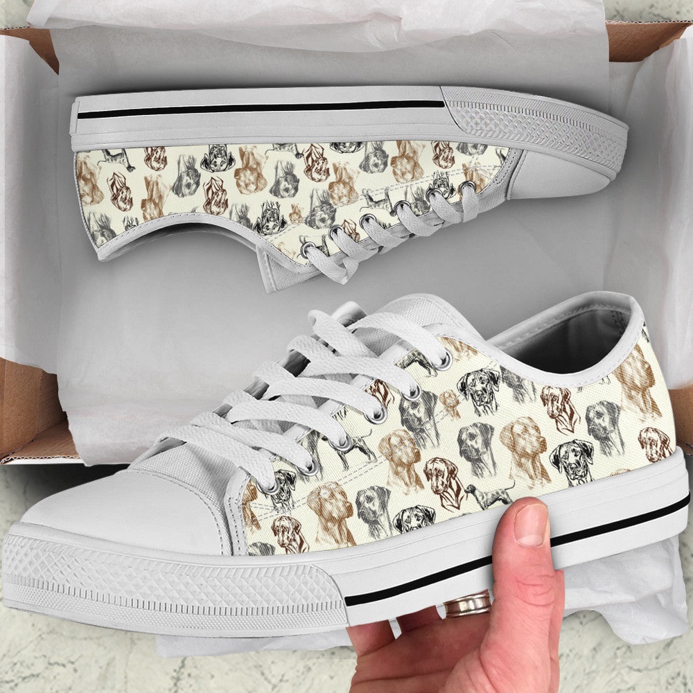 Rhodesian Ridgeback Low Top Shoes, Sneaker For Dog Walking, Designer Low Top Shoes, Low Top Sneakers