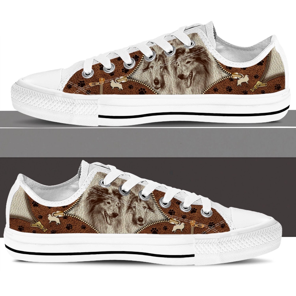 Rough Collie Low Top Shoes, Designer Low Top Shoes, Low Top Sneakers
