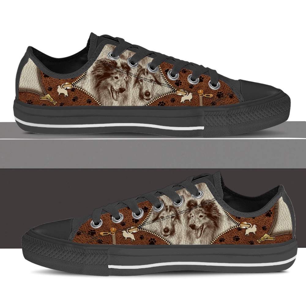 Rough Collie Low Top Shoes, Designer Low Top Shoes, Low Top Sneakers