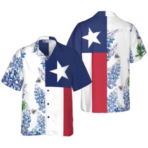 Royal Blue Bluebonnet Texas Hawaiian Shirts, Texas&hellip;