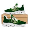 Saint Patrick’s Day Green Clover Print Black Running Shoes, Max Soul Sneakers, Max Soul Shoes