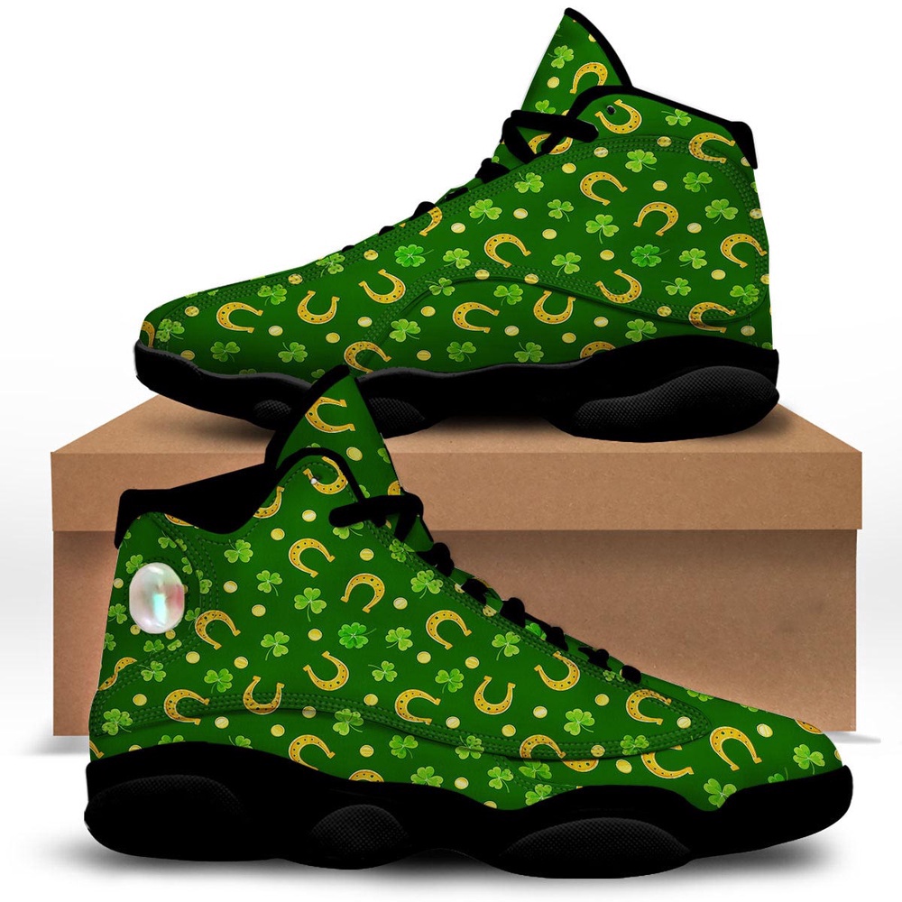 Saint Patrick’s Day Irish Print Pattern Black Basketball Shoes, Basketball Shoes, Best Basketball Shoes 2024