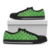 Saint Patrick’s Day Plaid Pattern Print White Low Top Shoes, Low Top Designer Shoes, Low Top Sneakers