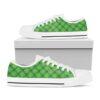 Saint Patrick’s Day Scottish Plaid Print Black Low Top Shoes, Low Top Designer Shoes, Low Top Sneakers
