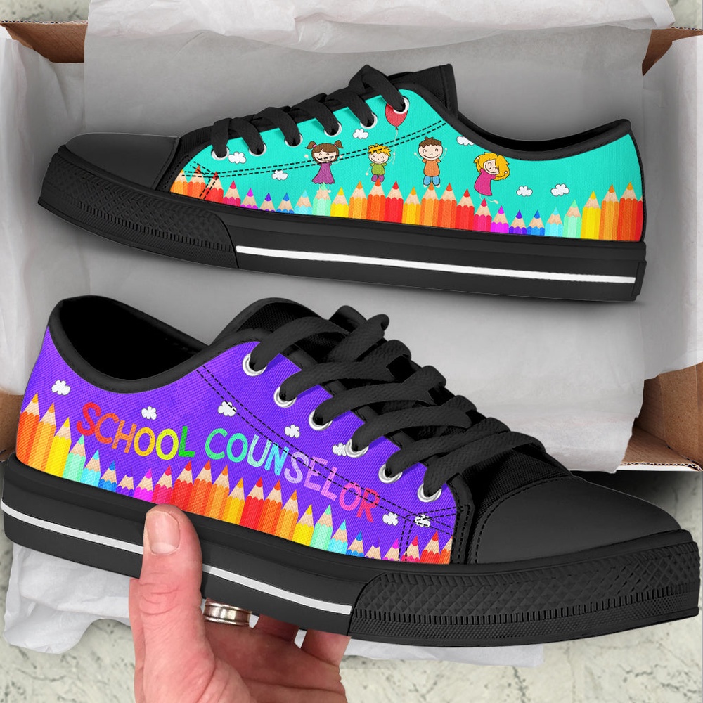 School Counselor Abc Low Top Shoes, Low Top Designer Shoes, Low Top Sneakers