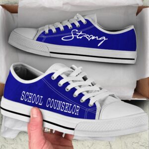 School Counselor Strong All Navy Low Top&hellip;