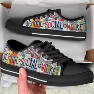 School Social Worker License Plates Low Top&hellip;