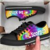 Scorpio License Plates Canvas Low Top Shoes, Low Top Designer Shoes, Low Top Sneakers