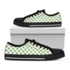 Shamrock Plaid St. Patrick’s Day Print White Low Top Shoes, Low Top Designer Shoes, Low Top Sneakers