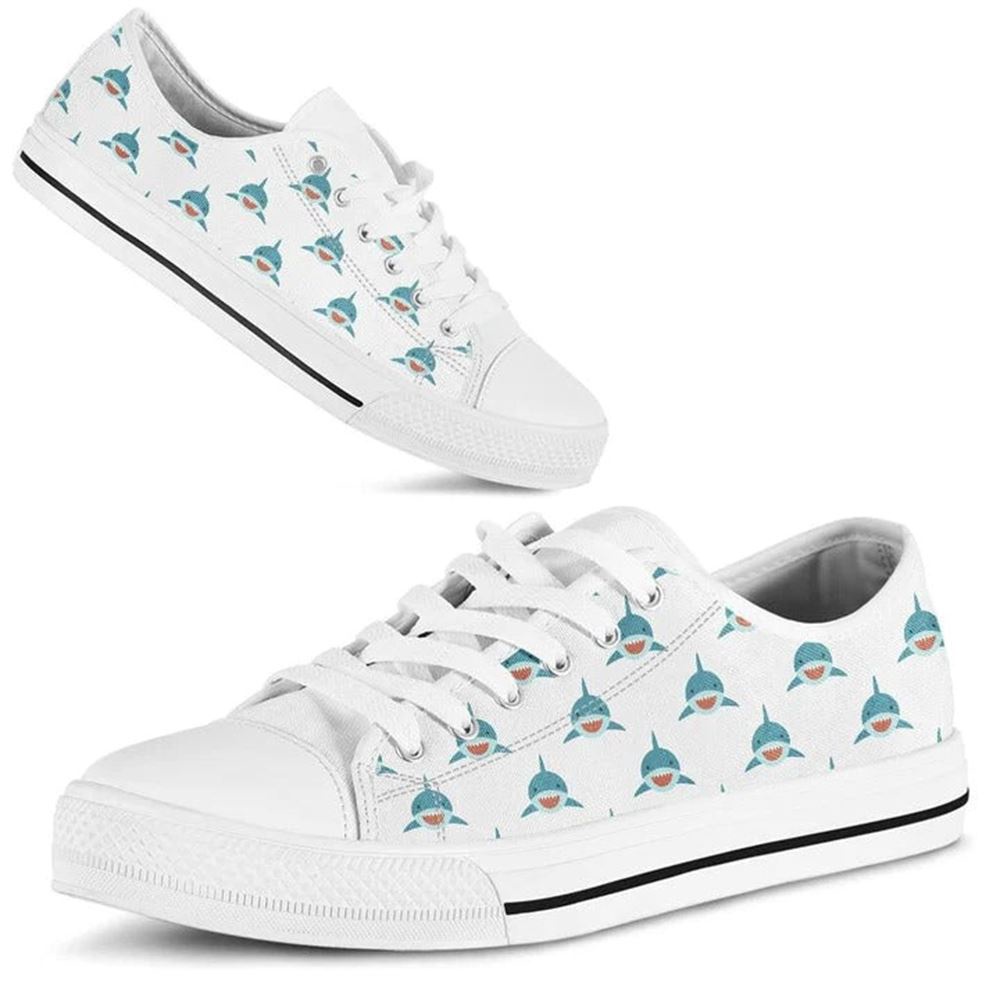 Shark Pattern Low Top Shoes, Low Tops, Low Top Sneakers