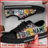 Shih Tzu Dog Paw Pattern Vintage Personalized Canvas Low Top Shoes, Designer Low Top Shoes, Low Top Sneakers
