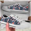 Shih Tzu Dog Paint Art Wallpaper Low Top Shoes Canvas Sneakers, Designer Low Top Shoes, Low Top Sneakers