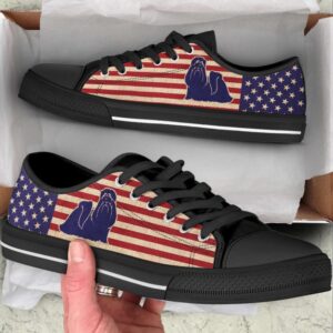 Shih Tzu Dog USA Flag Low Top Shoes Canvas Sneakers Casual Shoes Designer Low Top Shoes Low Top Sneakers 2 x2sdrt.jpg
