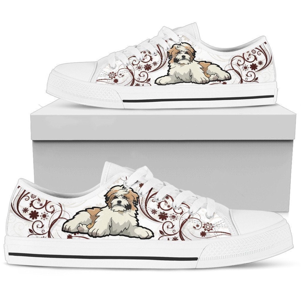 Shih tzu Women’s Low Top Shoe, Designer Low Top Shoes, Low Top Sneakers