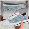 Sewing Flower Watercolor Low Top Shoes, Low Top Designer Shoes, Low Top Sneakers