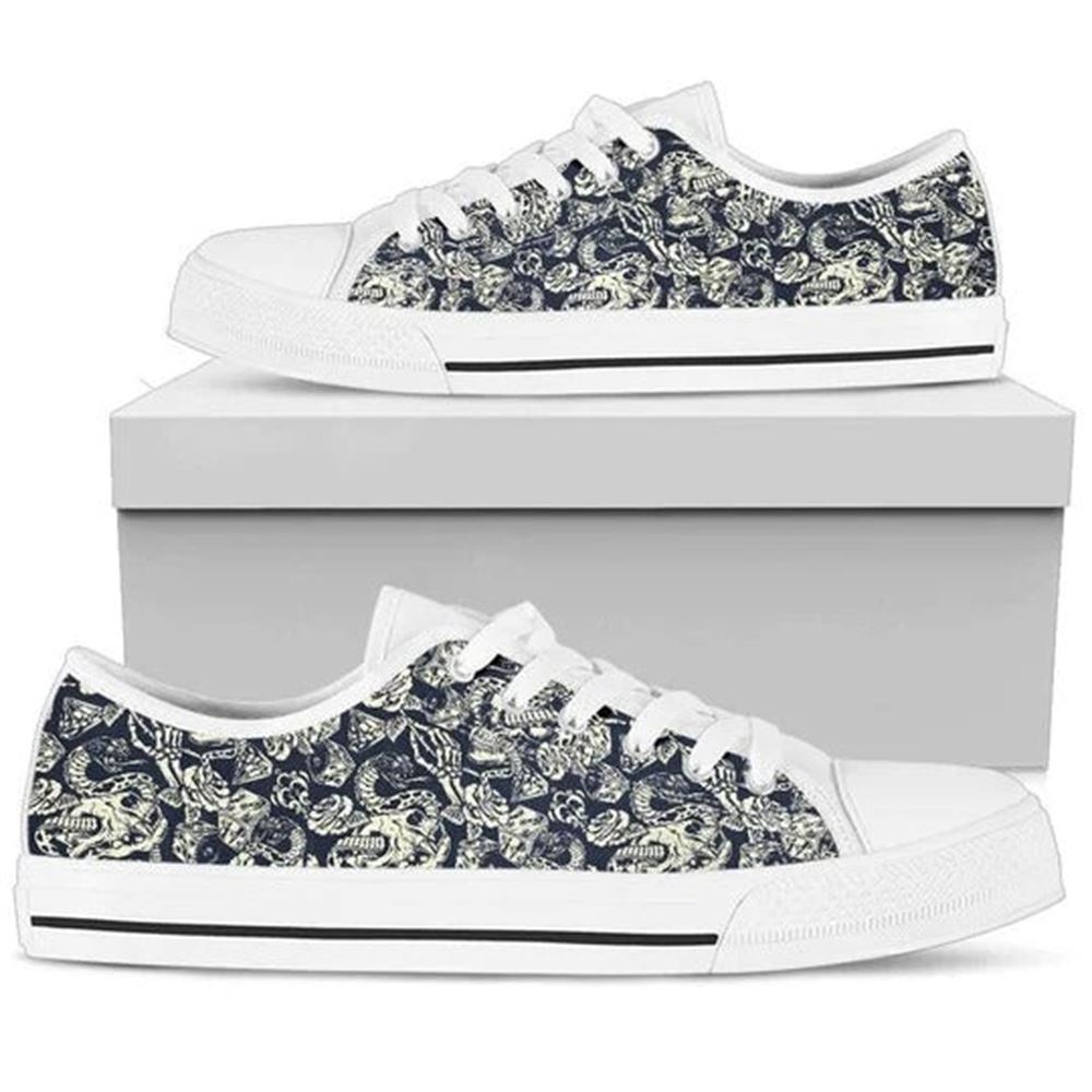 Skull Rose Snake Canvas Low Top Shoes, Low Top Designer Shoes, Low Top Sneakers Skull Rose Snake Canvas Low Top Shoes, Low Top Designer Shoes, Low Top Sneakers