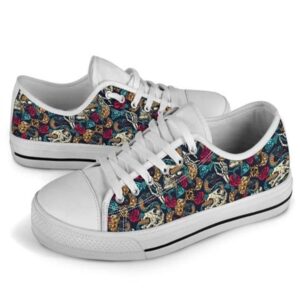 Skull Rose Snake Red Canvas Low Top Shoes Low Top Designer Shoes Low Top Sneakers 4 fdxkgn.jpg