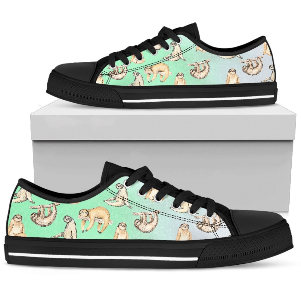 Sloth Slothgreen Low Top Shoes Sneaker, Low Tops, Low Top Sneakers