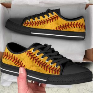 Softball Ball Texture Pattern Shortcut Low Top Shoes Low Top Sneakers Sneakers Low Top 2 pyjkyl.jpg