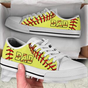 Softball Dad Stitches Low Top Shoes, Low&hellip;