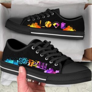 Softball Love Art Low Top Shoes Low Top Sneakers Sneakers Low Top 2 ykcuqv.jpg
