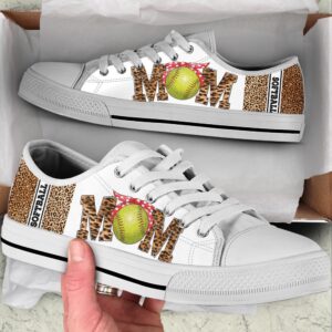 Softball Mom Leopard Sk Low Top Shoes,&hellip;