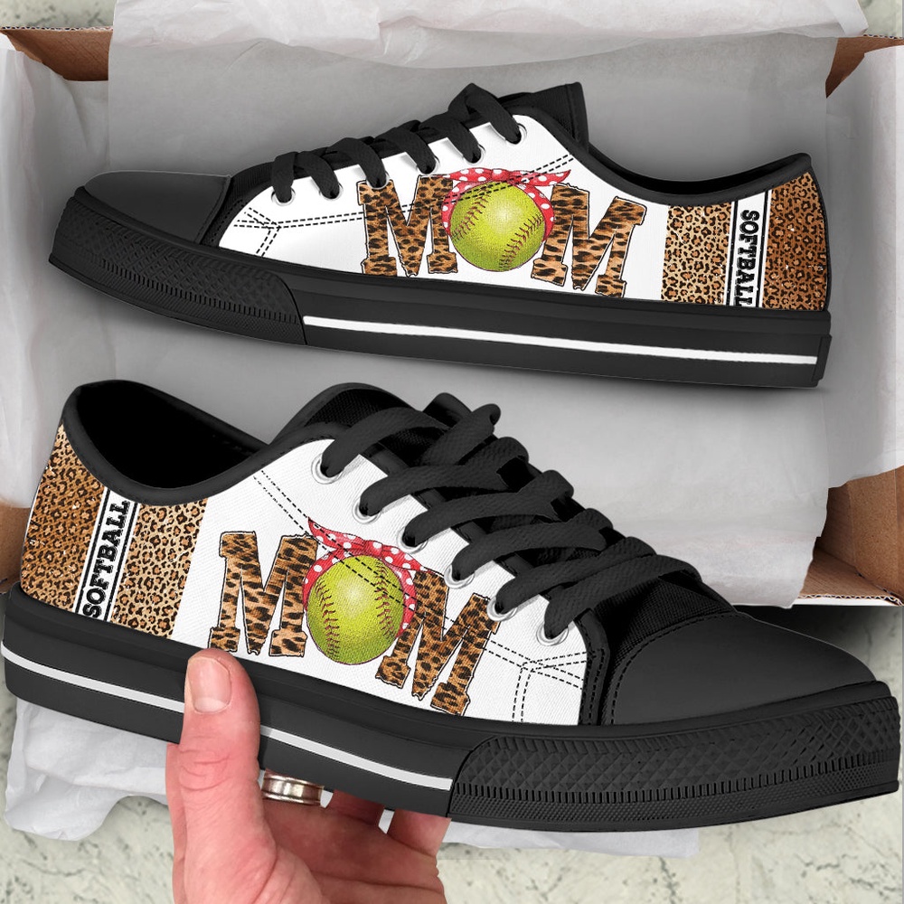 Softball Mom Leopard Sk Low Top Shoes, Low Top Sneakers, Sneakers Low Top