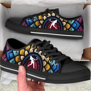 Softball Pattern Flower Color Low Top Shoes Casual Shoes Gift For Adults Low Top Sneakers Sneakers Low Top 2 y0sgsz.jpg