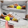 Softball Players Black Fabric Low Top Shoes Casual Shoes Gift For Adults, Low Top Sneakers, Sneakers Low Top