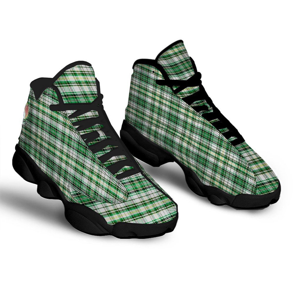 St. Patrick’s Day Irish Tartan Print Black Basketball Shoes, Basketball Shoes, Best Basketball Shoes 2024