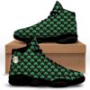 St. Patrick’s Day Pixel Clover Print Pattern White Basketball Shoes, Basketball Shoes, Best Basketball Shoes 2024