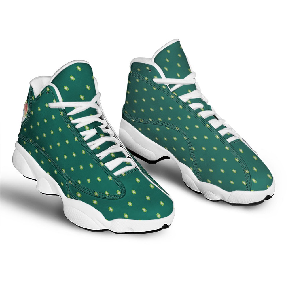 St. Patrick’s Day Polka Dot Irish Print White Basketball Shoes, Basketball Shoes, Best Basketball Shoes 2024