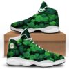 St. Patrick’s Day Shamrock Leaf Print Pattern Black Basketball Shoes, Basketball Shoes, Best Basketball Shoes 2024