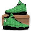 St. Patrick’s Day Shamrock Leaf Print Pattern White Basketball Shoes, Basketball Shoes, Best Basketball Shoes 2024